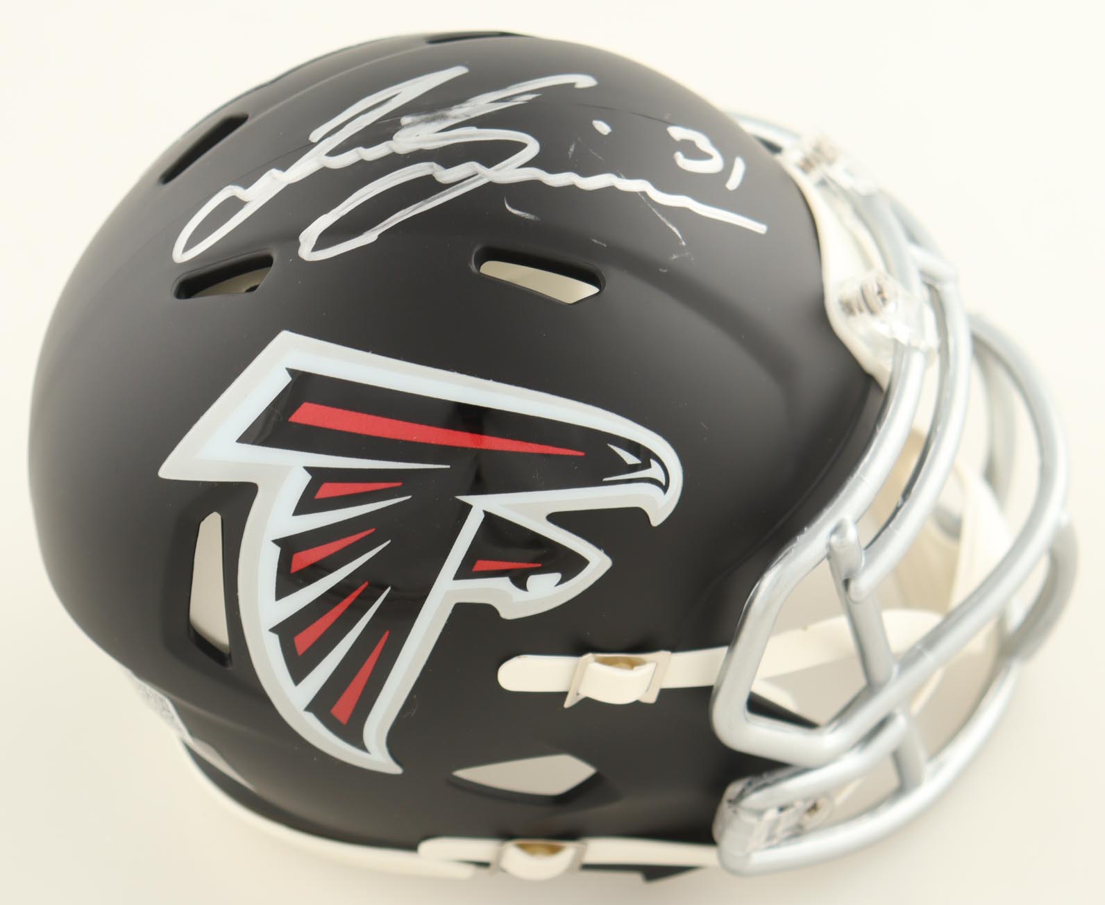Justin Simmons Signed Falcons Speed Mini Helmet (PIA) at PristineAuction.com Justin Simmons Signed Falcons Speed Mini Helmet (PIA) at PristineAuction.com