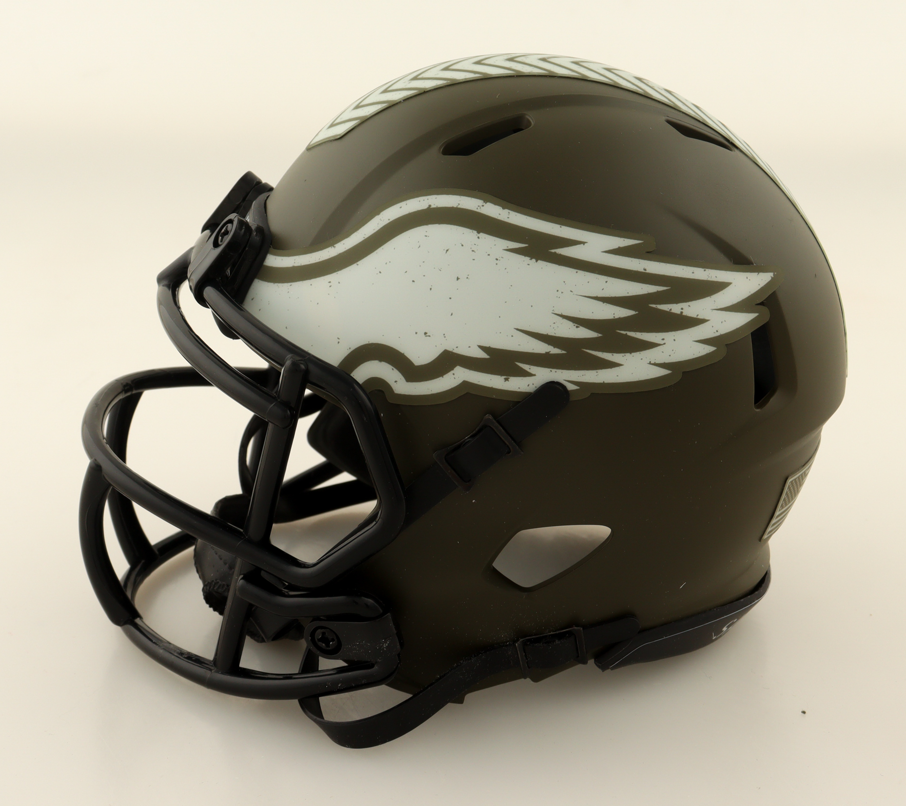 Brandon Graham Signed Eagles Salute To Service Alternate Speed Mini Helmet (JSA) at PristineAuction.com Brandon Graham Signed Eagles Salute To Service Alternate Speed Mini Helmet (JSA) at PristineAuction.com