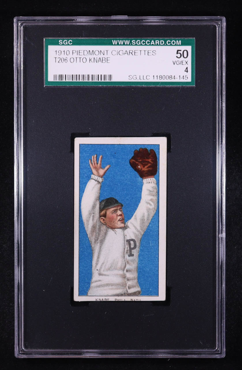 Otto Knabe 1910 Piedmont Cigarettes #T206 (SGC 4) at PristineAuction.com Otto Knabe 1910 Piedmont Cigarettes #T206 (SGC 4) at PristineAuction.com