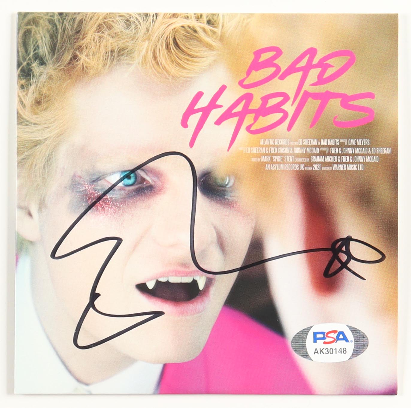 Ed Sheeran Signed "Bad Habits" CD Insert With Disc (PSA) at PristineAuction.com Ed Sheeran Signed "Bad Habits" CD Insert With Disc (PSA) at PristineAuction.com