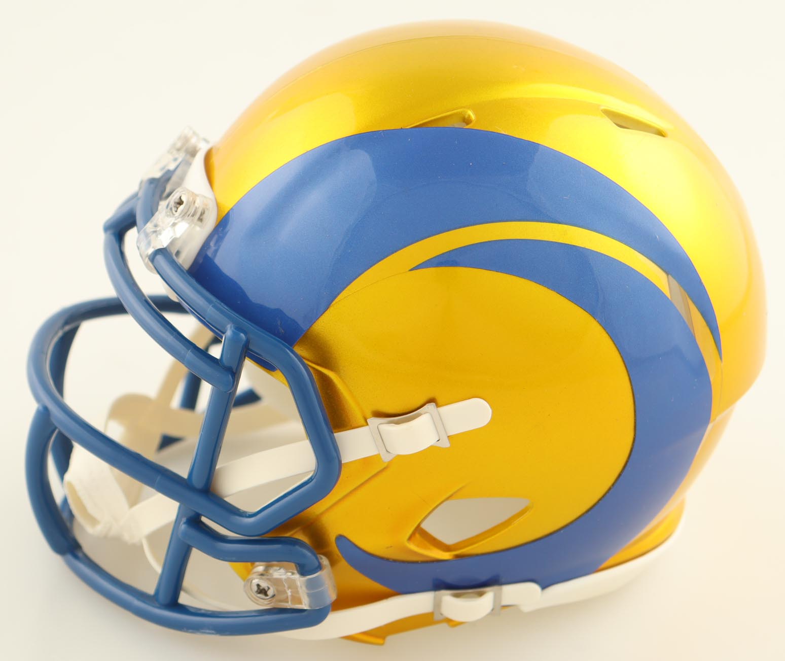 Blake Corum Signed Rams Flash Alternate Speed Mini Helmet (Beckett) at PristineAuction.com Blake Corum Signed Rams Flash Alternate Speed Mini Helmet (Beckett) at PristineAuction.com