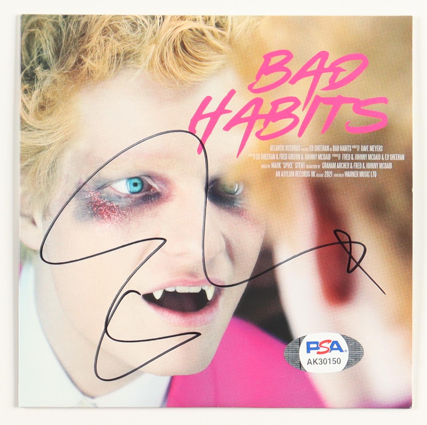 Ed Sheeran Signed "Bad Habits" CD Insert With Disc (PSA) at PristineAuction.com Ed Sheeran Signed "Bad Habits" CD Insert With Disc (PSA) at PristineAuction.com