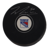 Will Cuylle Signed Rangers Logo Hockey Puck (Beckett) at PristineAuction.com