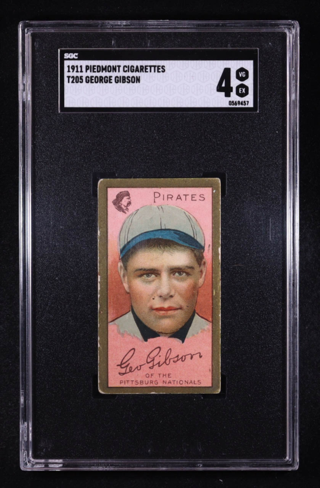 George Gibson 1911 Piedmont Cigarettes Gold Border #T205 (SGC 4)