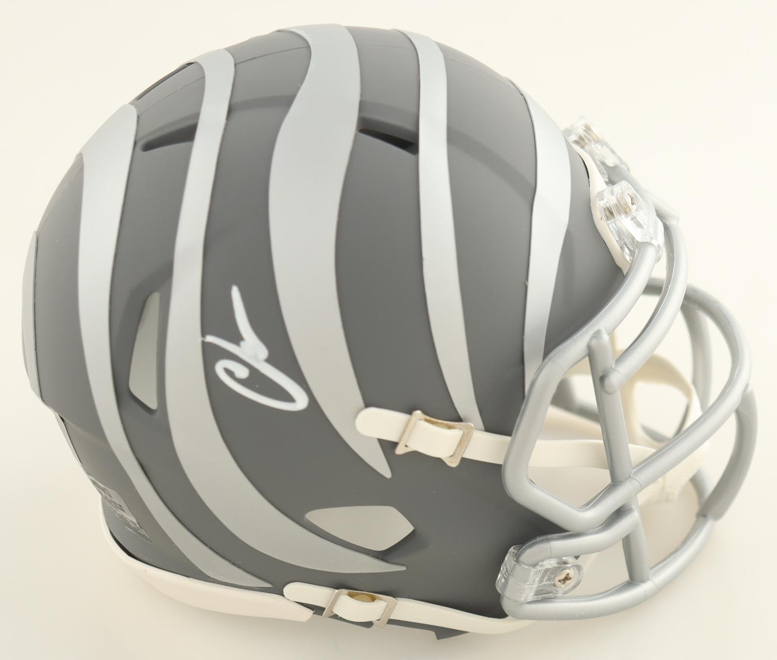 Chad 'Ochocinco' Johnson Signed Bengals Slate Alternate Speed Mini Helmet (Beckett) at PristineAuction.com Chad 'Ochocinco' Johnson Signed Bengals Slate Alternate Speed Mini Helmet (Beckett) at PristineAuction.com