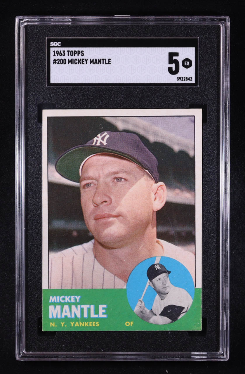 Mickey Mantle 1963 Topps #200 (SGC 5) at PristineAuction.com Mickey Mantle 1963 Topps #200 (SGC 5) at PristineAuction.com