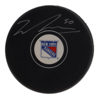 Will Cuylle Signed Rangers Logo Hockey Puck (Beckett) at PristineAuction.com