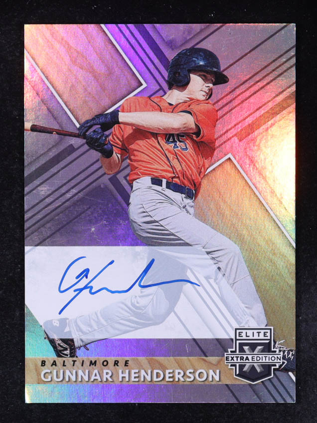 Gunnar Henderson 2019 Elite Extra Edition Autographs #42 RC at PristineAuction.com Gunnar Henderson 2019 Elite Extra Edition Autographs #42 RC at PristineAuction.com