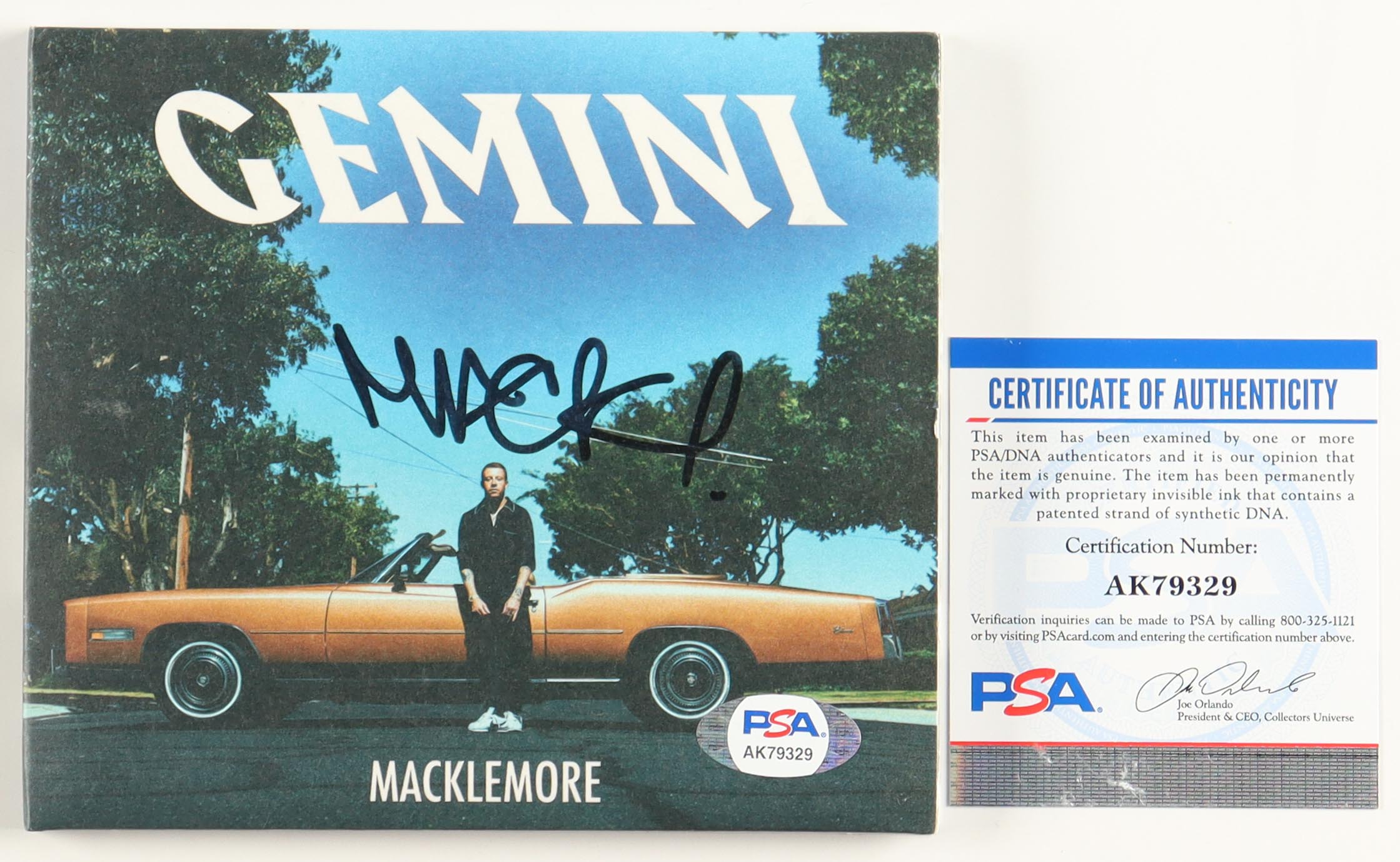 Macklemore Signed "Gemini" CD Album Cover With Disc (PSA) at PristineAuction.com Macklemore Signed "Gemini" CD Album Cover With Disc (PSA) at PristineAuction.com