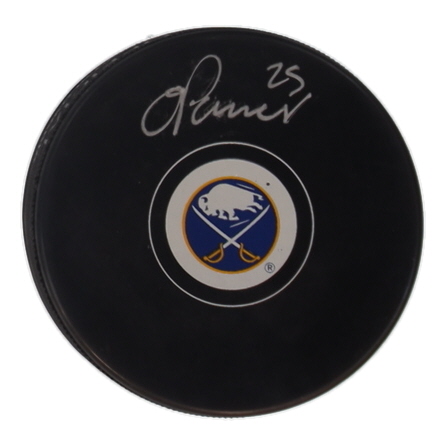 Owen Power Signed Sabres Logo Hockey Puck (DA) at PristineAuction.com Owen Power Signed Sabres Logo Hockey Puck (DA) at PristineAuction.com
