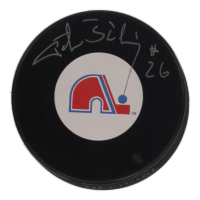 Peter Stastny Signed Nordiques Logo Hockey Puck (Cojo) at PristineAuction.com
