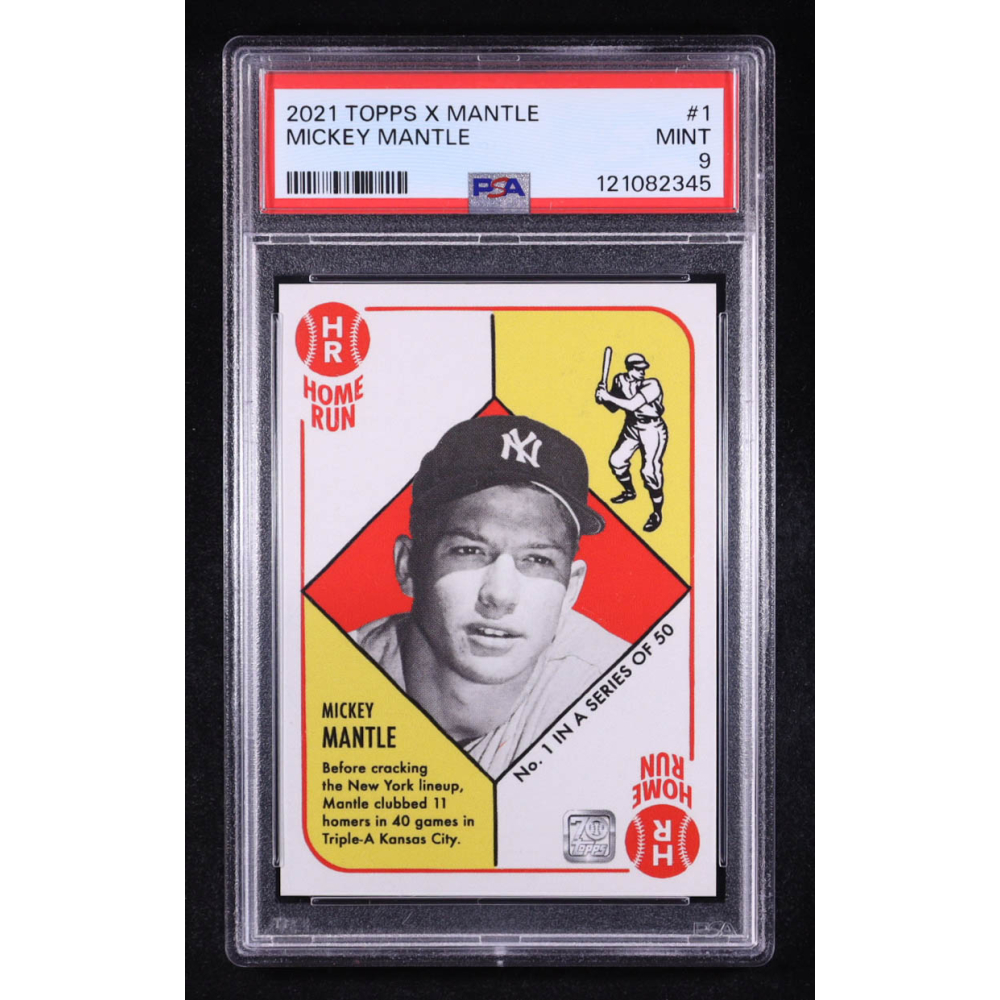 Mickey Mantle 2021 Topps X Mantle #1 (PSA 9) at PristineAuction.com