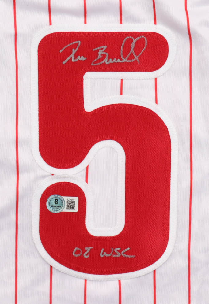 Pat Burrell Signed Jersey Inscribed "08 WSC" (Beckett) at PristineAuction.com Pat Burrell Signed Jersey Inscribed "08 WSC" (Beckett) at PristineAuction.com