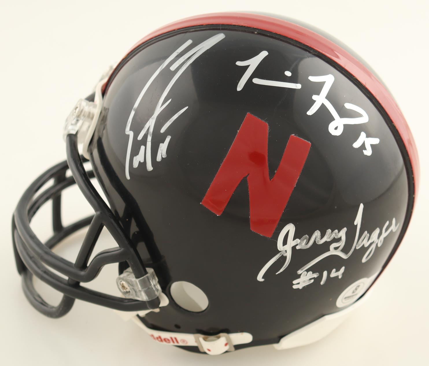 Jerry Tagge, Tommy Frazier & Scott Frost Signed Nebraska Cornhuskers Mini Helmet (Beckett) at PristineAuction.com Jerry Tagge, Tommy Frazier & Scott Frost Signed Nebraska Cornhuskers Mini Helmet (Beckett) at PristineAuction.com