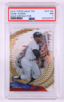 Hank Aaron 2014 Topps High Tek Gold Diffractor #HT-HA #37/99 (PSA 7) at PristineAuction.com
