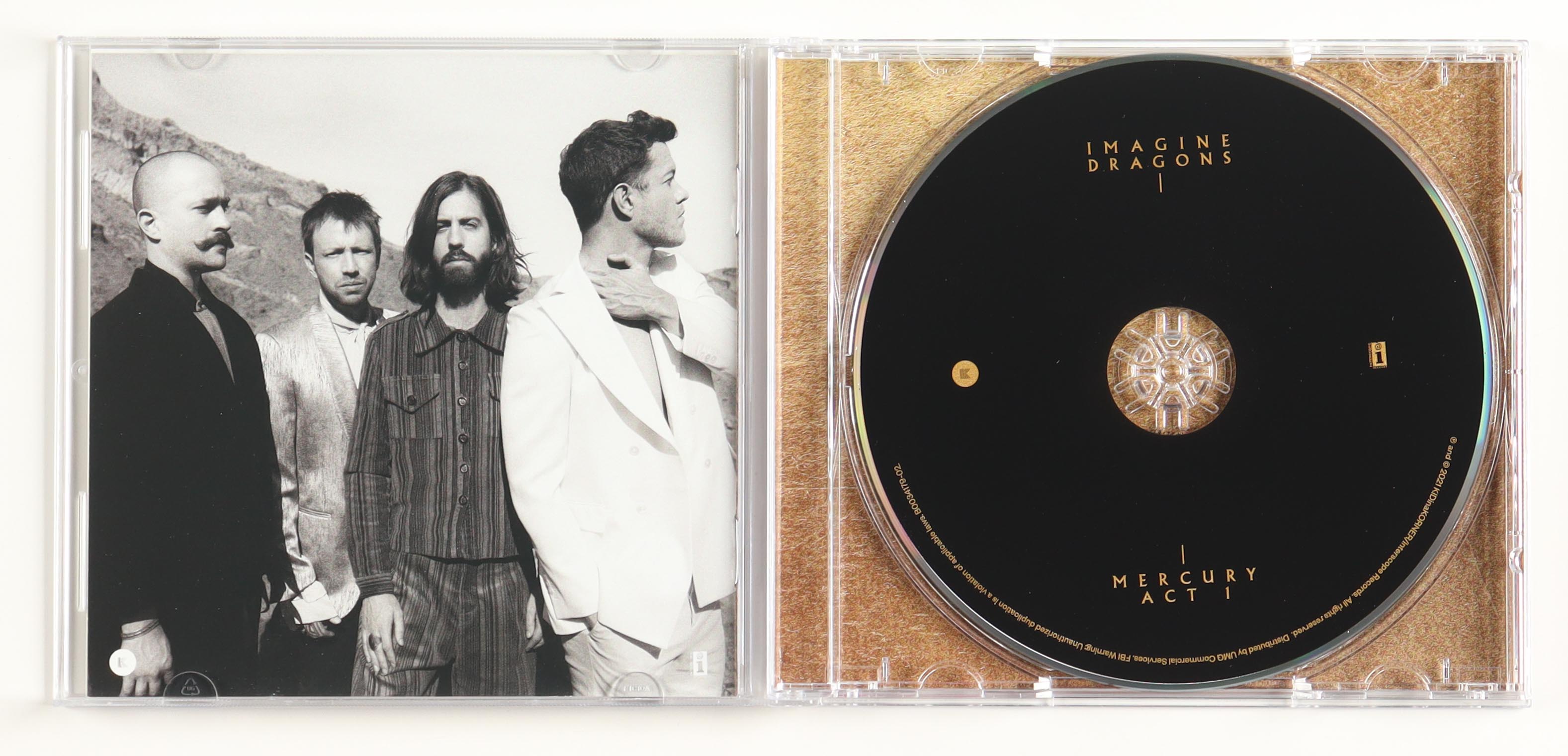 Imagine Dragons "Mercury Act I" CD Album Band-Signed By (4) With Dan Reynolds, Daniel Platzman, Daniel Wayne, Ben Mckee (PSA) at PristineAuction.com Imagine Dragons "Mercury Act I" CD Album Band-Signed By (4) With Dan Reynolds, Daniel Platzman, Daniel Wayne, Ben Mckee (PSA) at PristineAuction.com