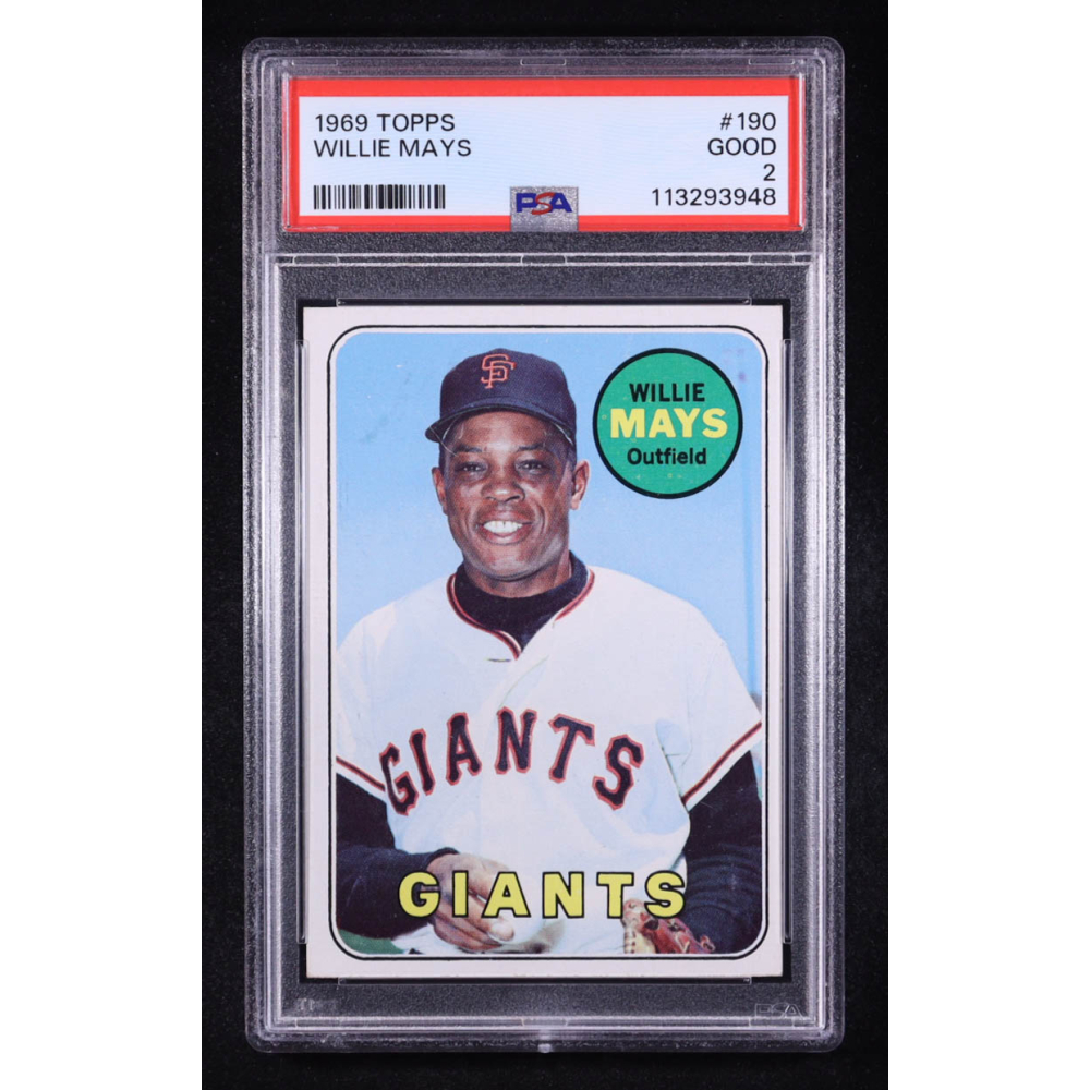 Willie Mays 1969 Topps #190 (PSA 2) at PristineAuction.com