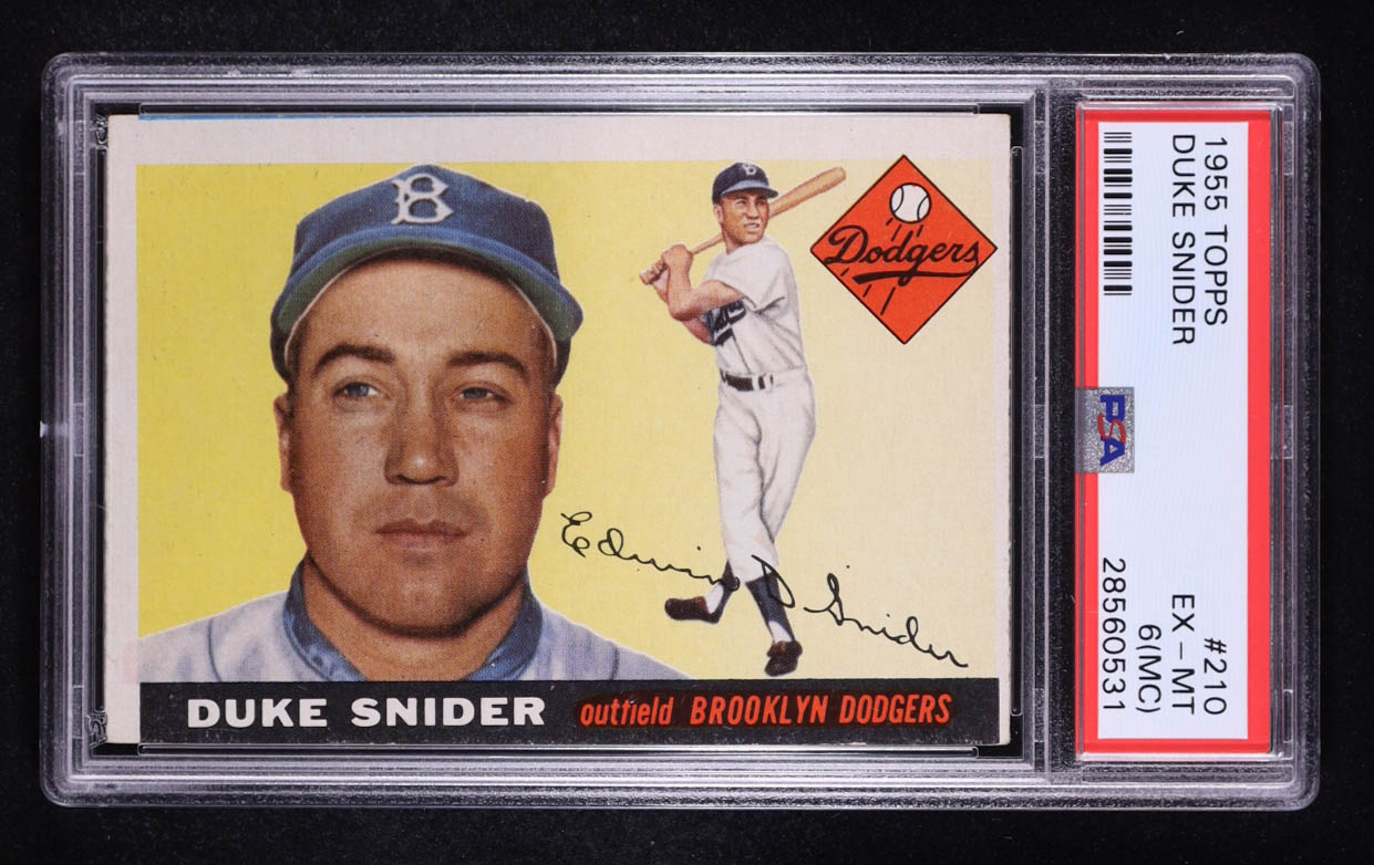 Duke Snider 1955 Topps #210 (PSA 6) at PristineAuction.com Duke Snider 1955 Topps #210 (PSA 6) at PristineAuction.com