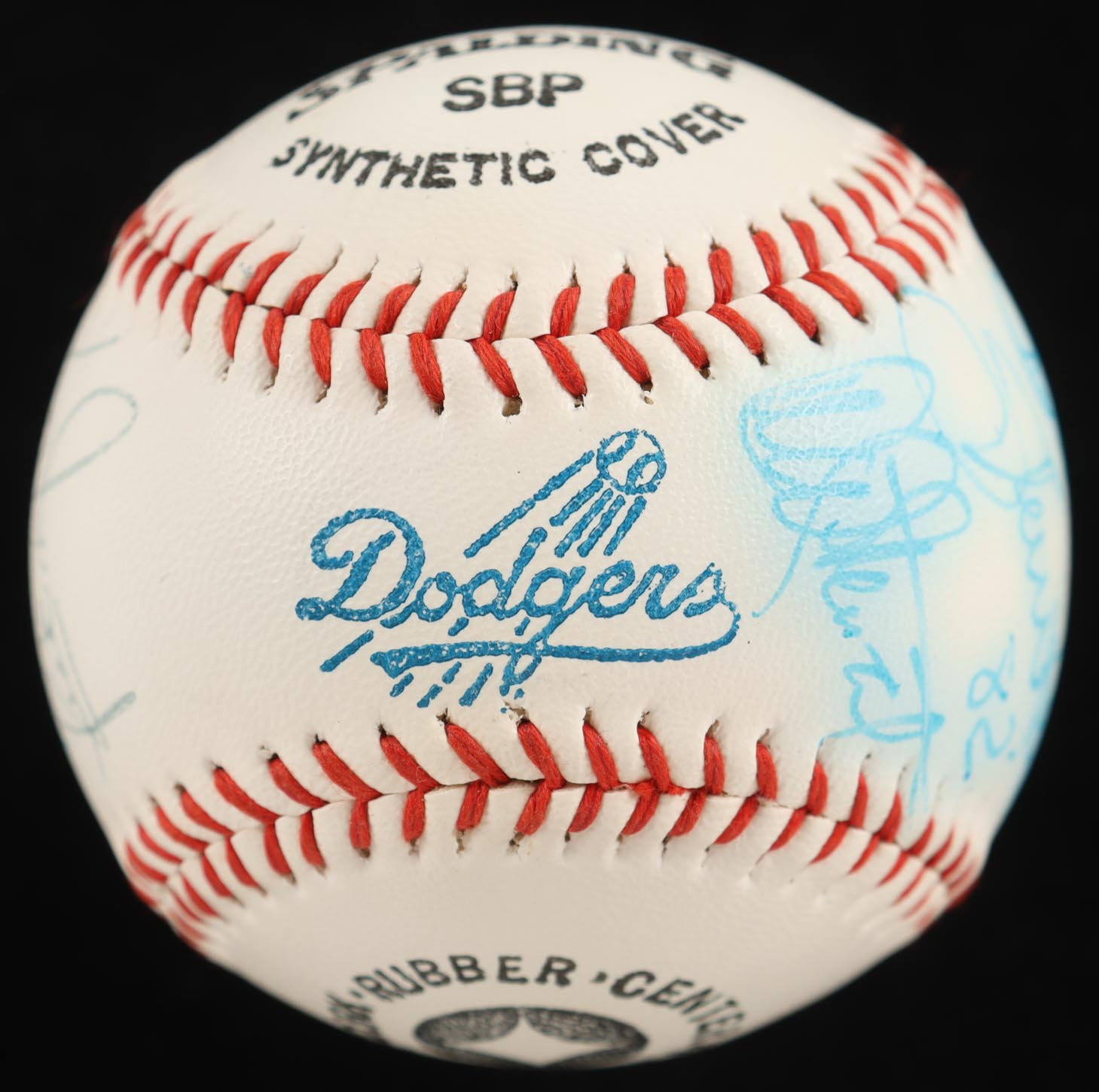 Circa 1981 Dodgers Logo Baseball Signed By (7) With Steve Sax, Steve Yeager, Dave Stewart, Rick Monday Inscribed "Best Wishes" (Beckett) at PristineAuction.com Circa 1981 Dodgers Logo Baseball Signed By (7) With Steve Sax, Steve Yeager, Dave Stewart, Rick Monday Inscribed "Best Wishes" (Beckett) at PristineAuction.com