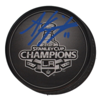 Anze Kopitar Signed 2012 Stanley Cup Logo Hockey Puck (Cojo) at PristineAuction.com