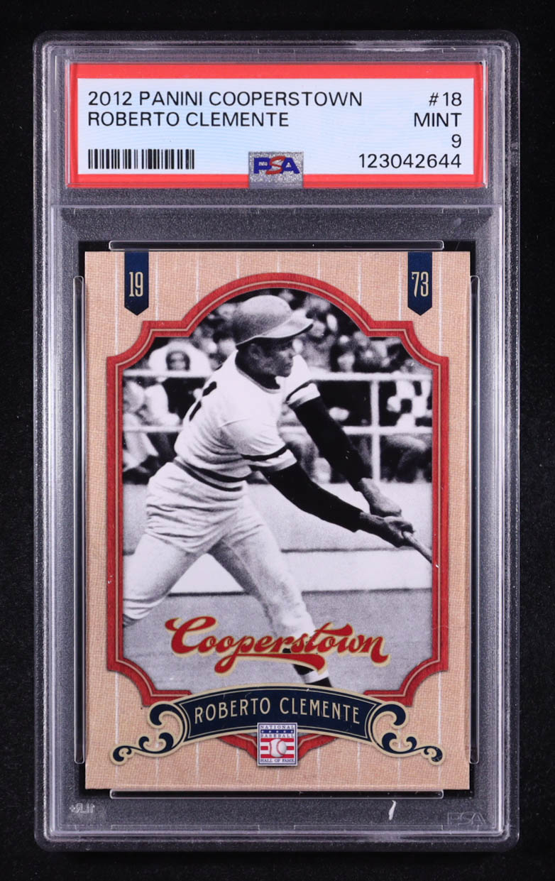 Roberto Clemente 2012 Panini Cooperstown #18 (PSA 9) at PristineAuction.com Roberto Clemente 2012 Panini Cooperstown #18 (PSA 9) at PristineAuction.com