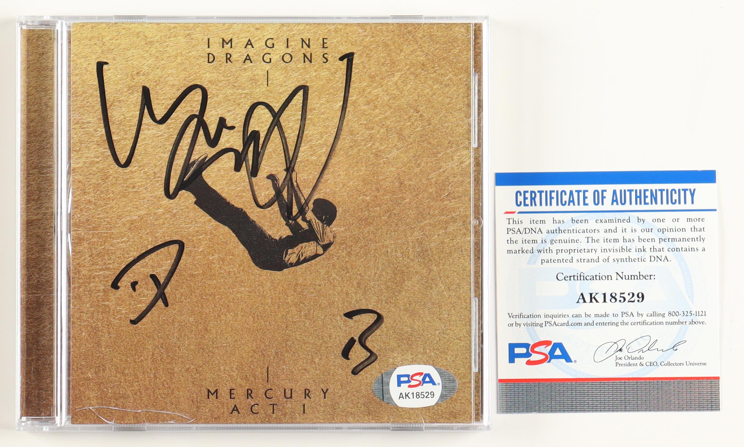 Imagine Dragons "Mercury Act I" CD Album Band-Signed By (4) With Dan Reynolds, Daniel Platzman, Daniel Wayne, Ben Mckee (PSA) at PristineAuction.com Imagine Dragons "Mercury Act I" CD Album Band-Signed By (4) With Dan Reynolds, Daniel Platzman, Daniel Wayne, Ben Mckee (PSA) at PristineAuction.com