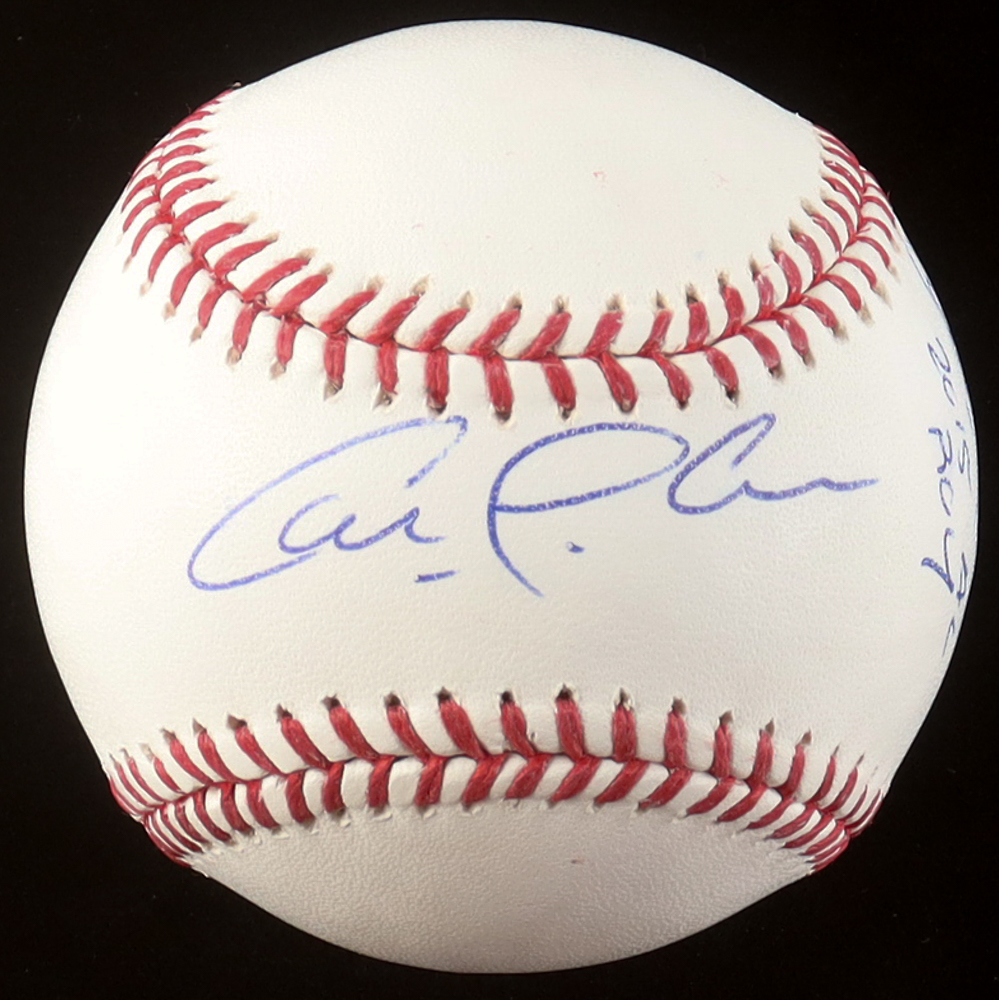 Carlos Correa Twice-Signed OML Astros 50th Anniversary Logo Baseball Inscribed "2015 AL ROY" (JSA) at PristineAuction.com Carlos Correa Twice-Signed OML Astros 50th Anniversary Logo Baseball Inscribed "2015 AL ROY" (JSA) at PristineAuction.com