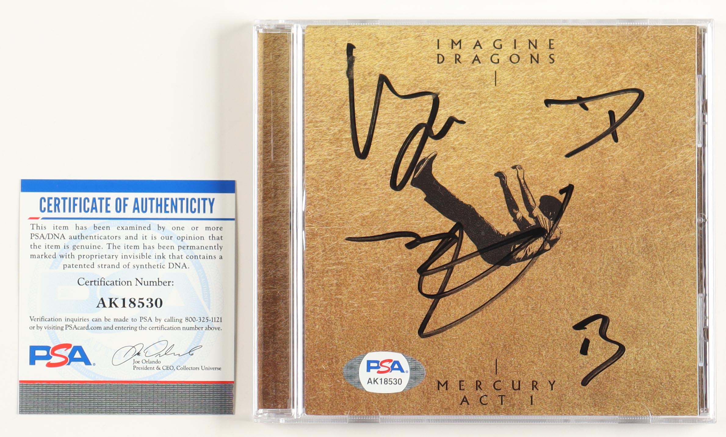 Imagine Dragons "Mercury Act I" CD Album Band-Signed By (4) With Dan Reynolds, Daniel Platzman, Daniel Wayne, Ben Mckee (PSA) at PristineAuction.com Imagine Dragons "Mercury Act I" CD Album Band-Signed By (4) With Dan Reynolds, Daniel Platzman, Daniel Wayne, Ben Mckee (PSA) at PristineAuction.com