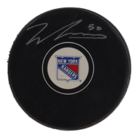 Will Cuylle Signed Rangers Logo Hockey Puck (Beckett) at PristineAuction.com