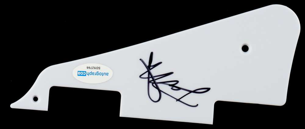 Tom Hamilton Signed 7.5" Guitar Pickguard (ACOA) at PristineAuction.com Tom Hamilton Signed 7.5" Guitar Pickguard (ACOA) at PristineAuction.com