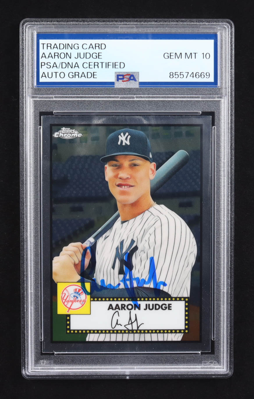 Aaron Judge Signed 2021 Topps Chrome Platinum Anniversary #142 (PSA | Auto 10) at PristineAuction.com Aaron Judge Signed 2021 Topps Chrome Platinum Anniversary #142 (PSA | Auto 10) at PristineAuction.com