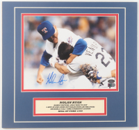 Nolan Ryan Signed Rangers Custom Matted Photo Display (Ryan & AIV) at PristineAuction.com