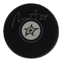 Roope Hintz Signed Stars Logo Hockey Puck (Cojo) at PristineAuction.com
