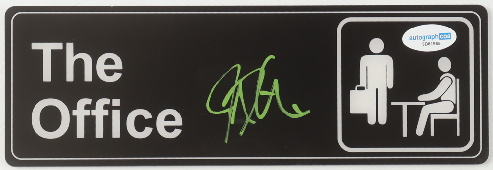 John Krasinski Signed "The Office" 3x9 Door Sign (ACOA) at PristineAuction.com John Krasinski Signed "The Office" 3x9 Door Sign (ACOA) at PristineAuction.com