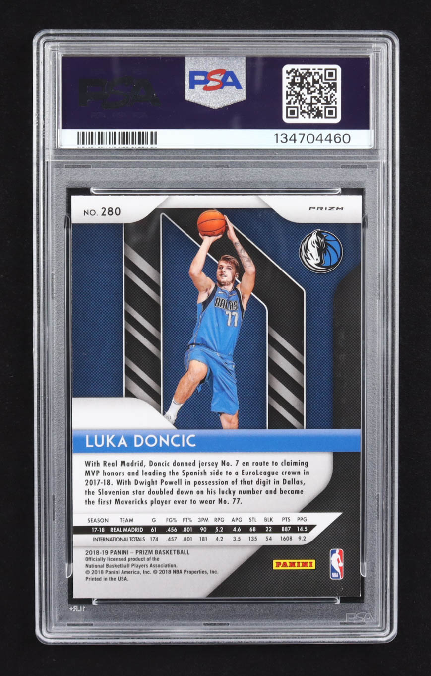 Luka Doncic Signed 2018 Panini Prizm #280 RC (PSA 9) at PristineAuction.com Luka Doncic Signed 2018 Panini Prizm #280 RC (PSA 9) at PristineAuction.com
