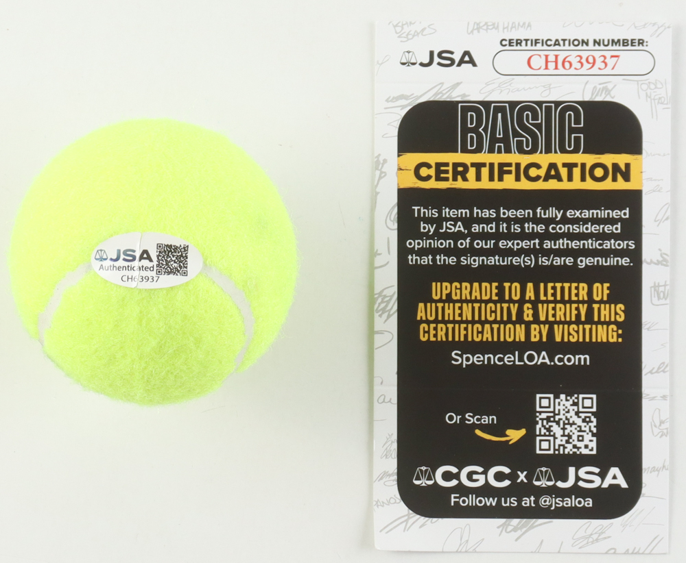 Novak Djokovic Signed Tennis Ball (JSA) at PristineAuction.com Novak Djokovic Signed Tennis Ball (JSA) at PristineAuction.com