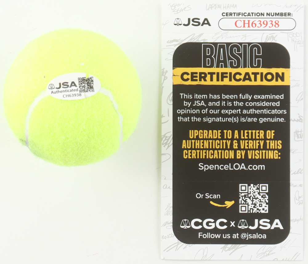 Novak Djokovic Signed Tennis Ball (JSA) at PristineAuction.com Novak Djokovic Signed Tennis Ball (JSA) at PristineAuction.com