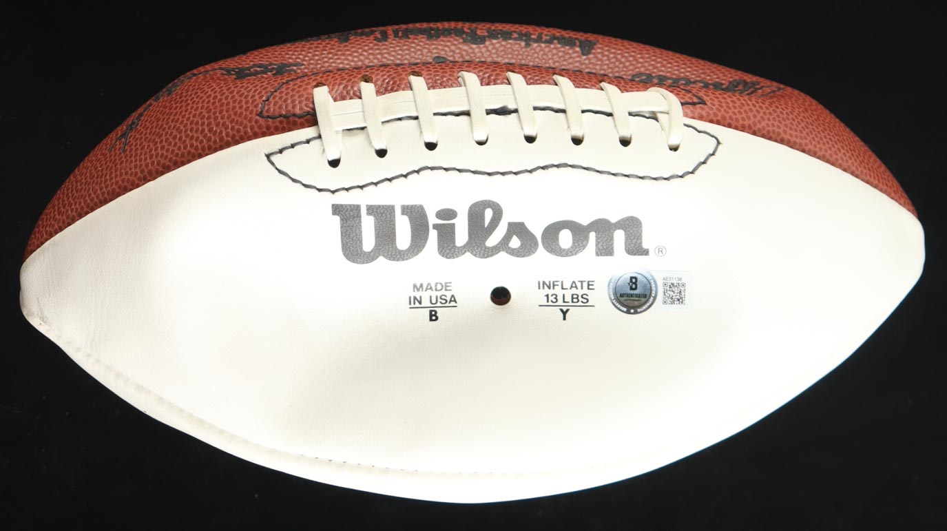 Hall Of Famers NFL Football Signed By (8) With Y.A. Tittle, Lenny Moore, Bart Starr, Paul Hornung (Beckett) at PristineAuction.com Hall Of Famers NFL Football Signed By (8) With Y.A. Tittle, Lenny Moore, Bart Starr, Paul Hornung (Beckett) at PristineAuction.com