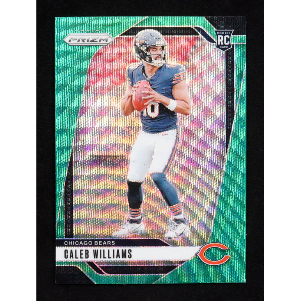 Caleb Williams 2024 Panini Prizm Green Wave #301 RC at PristineAuction.com