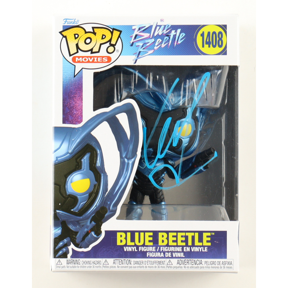 Xolo Mariduena Signed "Blue Beetle" #1408 Blue Beetle Funko Pop! Vinyl Figure (Beckett) at PristineAuction.com
