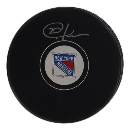 Chris Kreider Signed Rangers Logo Hockey Puck (Cojo) at PristineAuction.com Chris Kreider Signed Rangers Logo Hockey Puck (Cojo) at PristineAuction.com