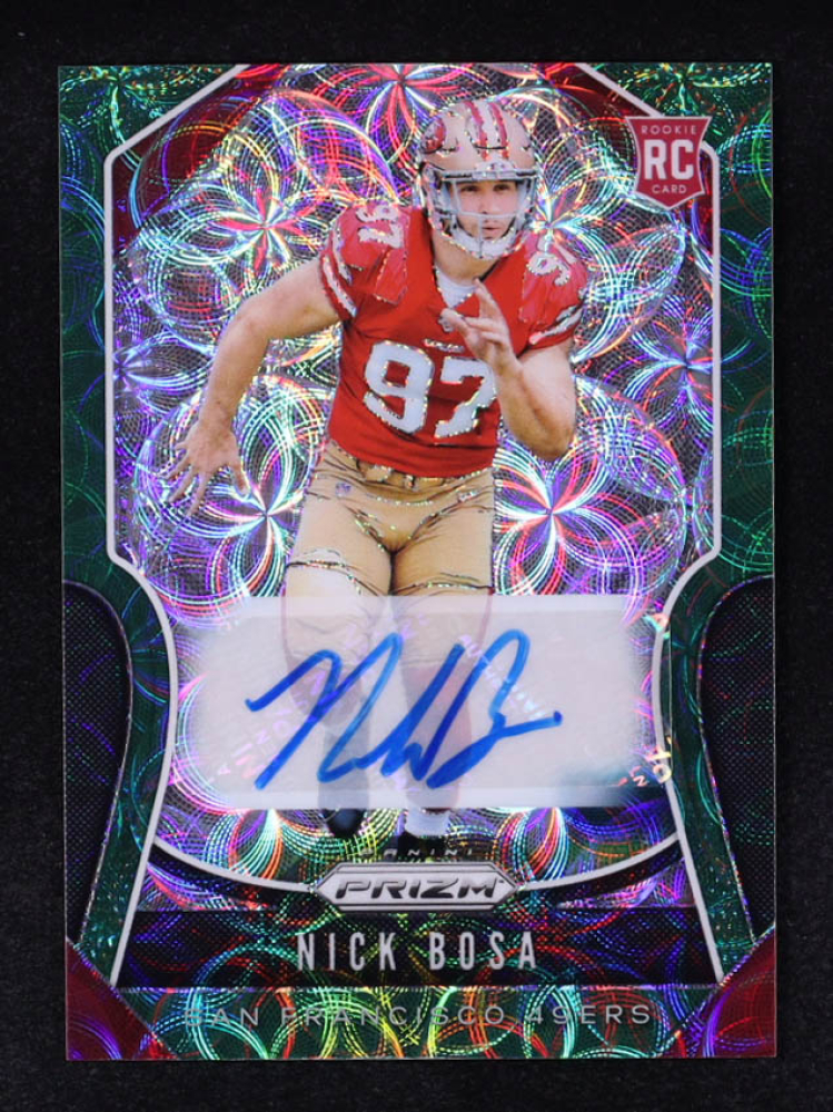 Nick Bosa 2019 Panini Prizm Rookie Autographs Prizms Green Scope #311 RC #20/75