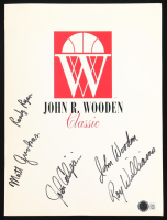 "NBA and College Basketball Coaching Greats - John Wooden Classic" Media Folder Signed By (5) With John Wooden, Roy William, John Calipari, Matt Goukas (Beckett) at PristineAuction.com