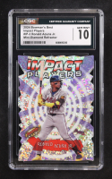 Ronald Acuna Jr. 2024 Bowman's Best Impact Players Mini-Diamond Refractors #IP3 (CGC 10) at PristineAuction.com