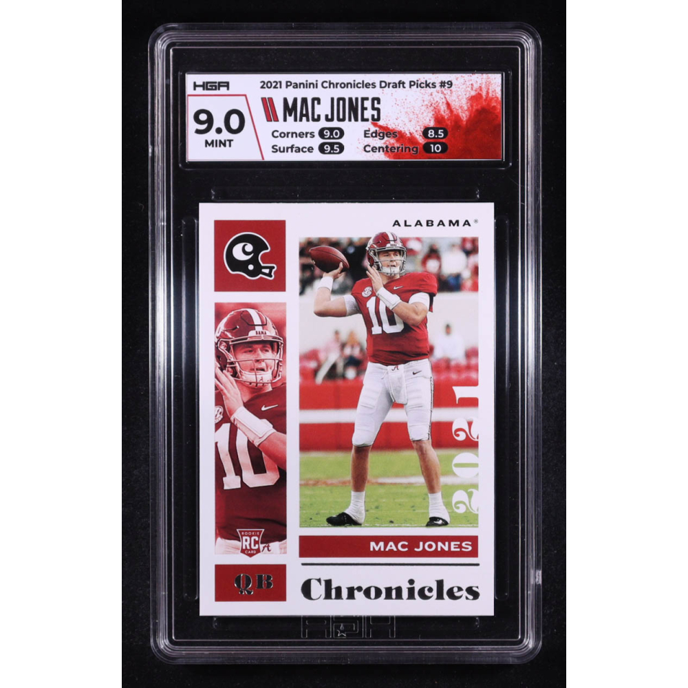 Mac Jones 2021 Panini Chronicles Draft Picks #9 RC (HGA 9) at PristineAuction.com