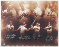 Atlanta Braves Legends | 16x20 Photo Signed by (4) with Andruw Jones, Gary Sheffield with Multiple Inscriptions (Beckett) at PristineAuction.com