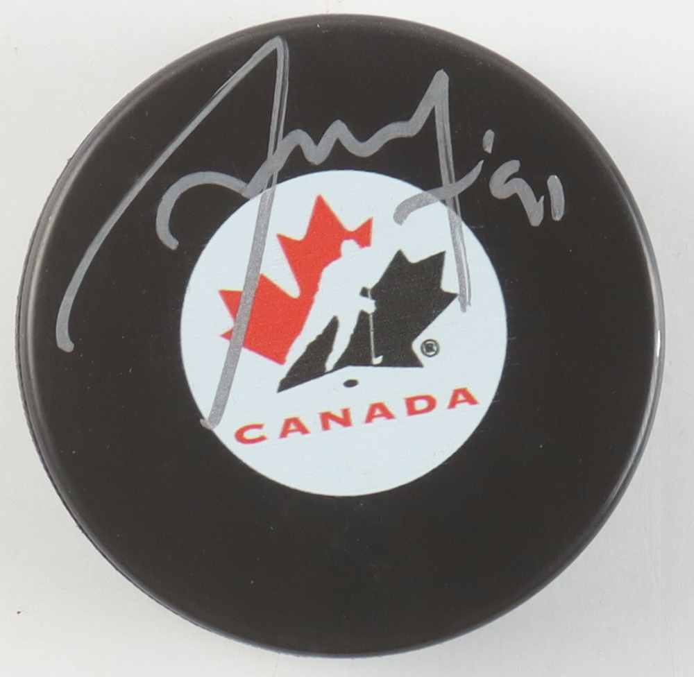 Tyler Seguin Signed Team Canada Logo Hockey Puck (Seguin) at PristineAuction.com Tyler Seguin Signed Team Canada Logo Hockey Puck (Seguin) at PristineAuction.com