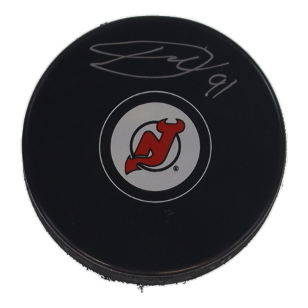 Dawson Mercer Signed Devils Logo Hockey Puck (Cojo) at PristineAuction.com Dawson Mercer Signed Devils Logo Hockey Puck (Cojo) at PristineAuction.com