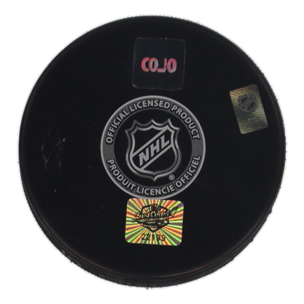 Dawson Mercer Signed Devils Logo Hockey Puck (Cojo) at PristineAuction.com Dawson Mercer Signed Devils Logo Hockey Puck (Cojo) at PristineAuction.com