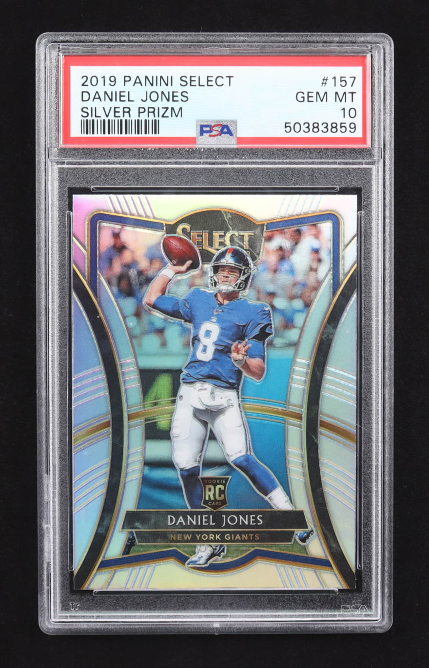Daniel Jones 2019 Panini Select Silver Prizm #157 RC (PSA 10) at PristineAuction.com Daniel Jones 2019 Panini Select Silver Prizm #157 RC (PSA 10) at PristineAuction.com